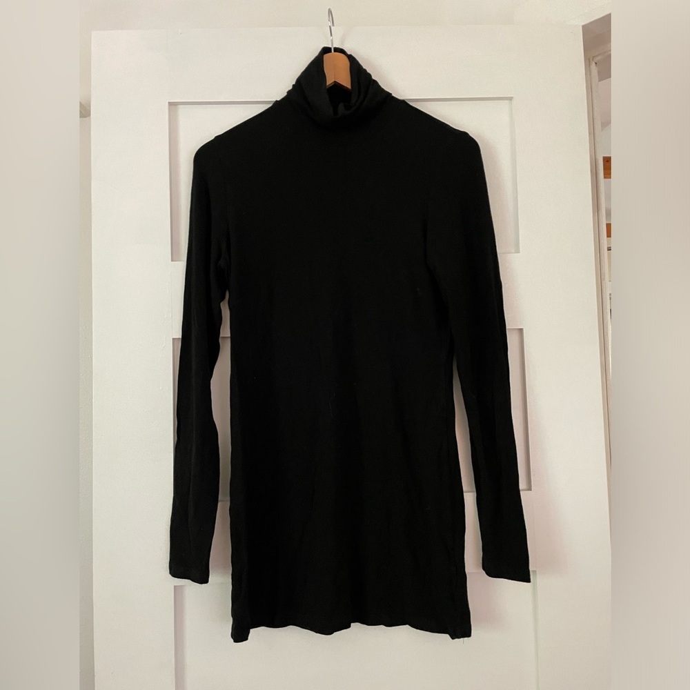 Eileen Fisher Black Short Dress turtleneck Size S